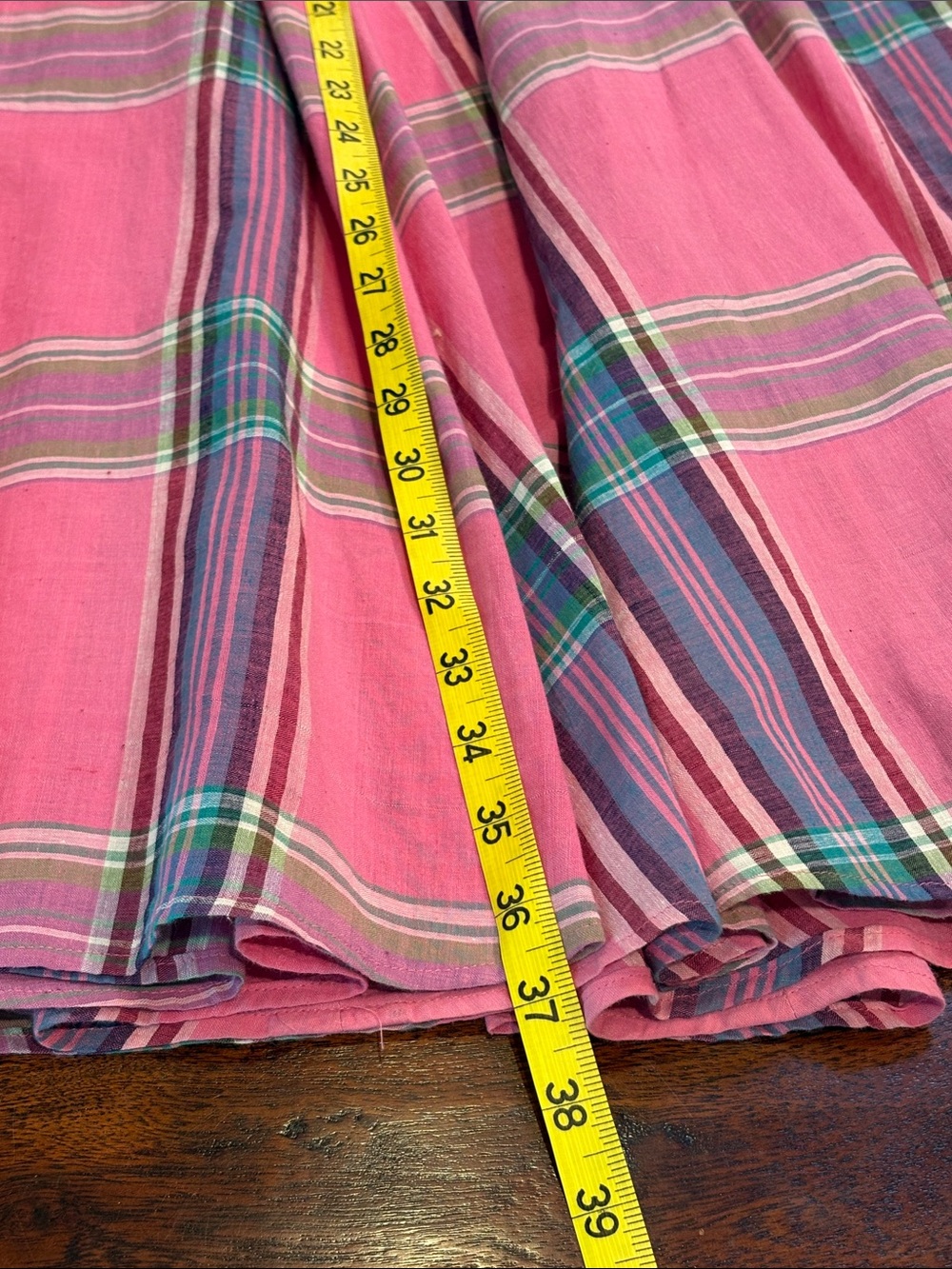 Vintage Ralph Lauren Blue Label 80s Pink Plaid Sleeveless Top + Maxi Skirt Set - Picture 14 of 16
